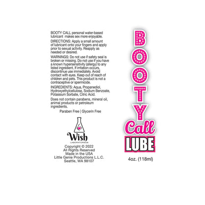 Booty Call Lube 120ml