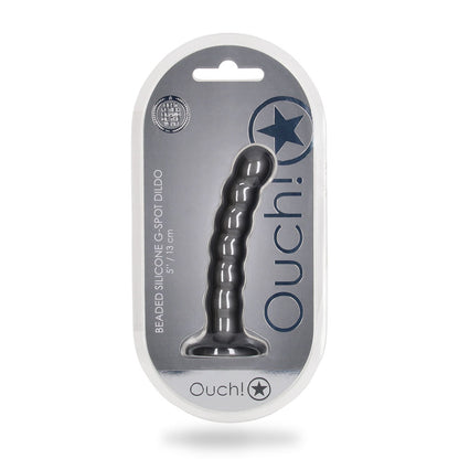 OUCH! Beaded Silicone G-Spot Dildo 5"