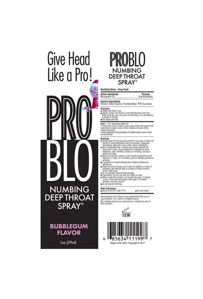 ProBlo Deep Throat Spray - Bubblegum