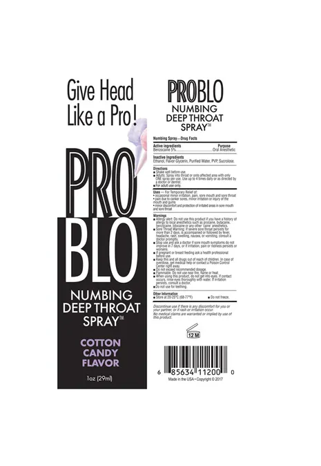 ProBlo Deep Throat Spray - Cotton Candy